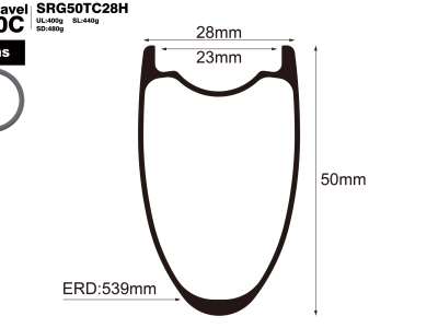 Full Carbon Clincher Rim 50mm